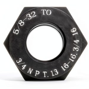 Steel Thread Adapter 5/8-32 to 3/4 NPT by Presma – Durable Hex Nut-0