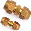 Copper Pipe Joint Connectors 2PCS 1/4" & 1/2" Flare Nuts-0