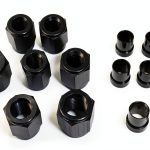 GERRIT 6AN Aluminum Tube Nut and Sleeve Black for 3/8 Hard Line 8 Nut and Sleeve-0