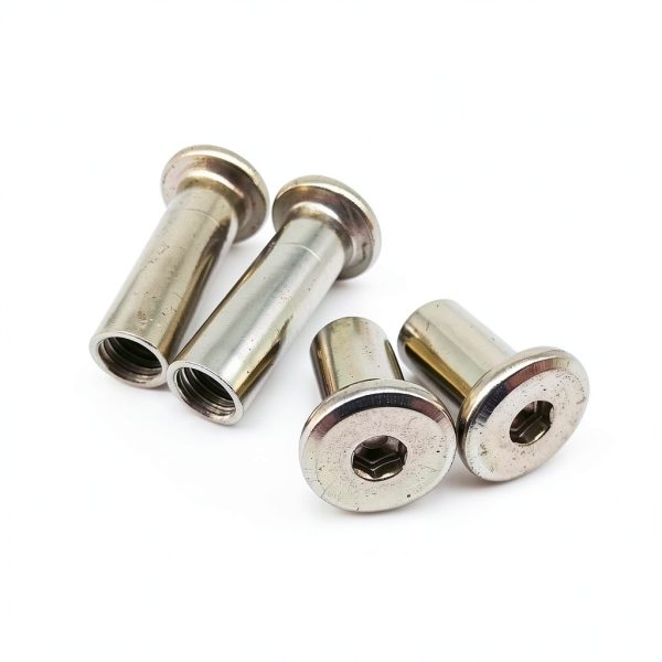 M3 M4 M5 M6 M8 M10 Length 5-120mm 304 Stainless Steel Hex Hexagon Socket Head Furniture Rivet Connector Insert Joint Sleeve Nut(M3 10pcs,5mm Length)-3