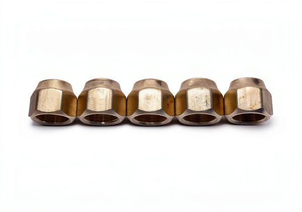 Brass 1/2" OD Flare Short Forged Nut LTWFITTING Pack of 5 Tube Fitting-0