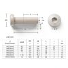 M3 M4 M5 M6 M8 M10 Length 5-120mm 304 Stainless Steel Hex Hexagon Socket Head Furniture Rivet Connector Insert Joint Sleeve Nut(M3 10pcs,5mm Length)-5