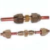 Copper Pipe Joint Connectors 2PCS 1/4" & 1/2" Flare Nuts-3
