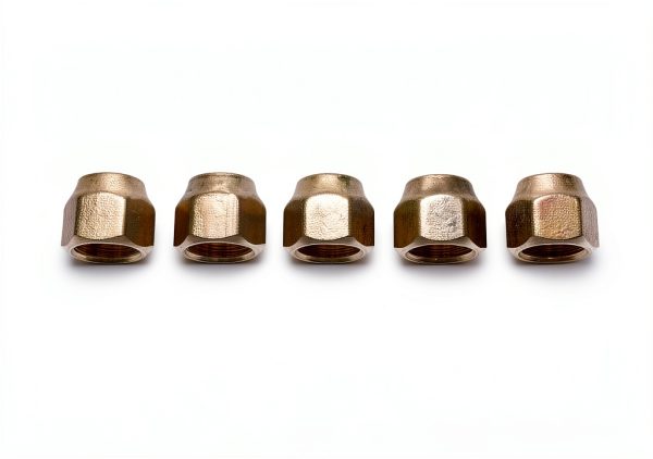 Brass 1/2" OD Flare Short Forged Nut LTWFITTING Pack of 5 Tube Fitting-1