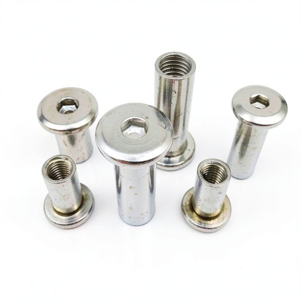 M3 M4 M5 M6 M8 M10 Length 5-120mm 304 Stainless Steel Hex Hexagon Socket Head Furniture Rivet Connector Insert Joint Sleeve Nut(M3 10pcs,5mm Length)-1