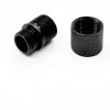 12mm CW to 14mm CCW Nut Protector - AOOHYEO Aluminum (2 Black)-1