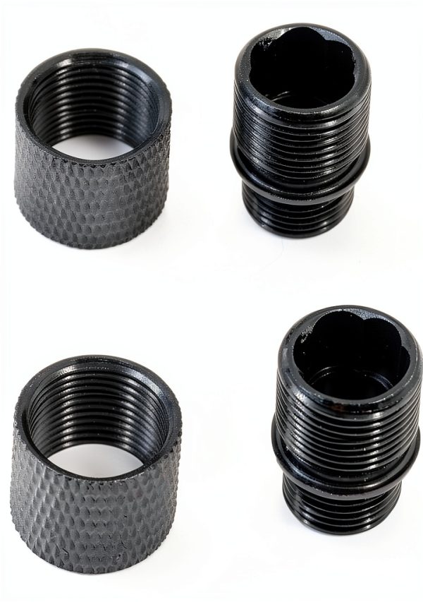 12mm CW to 14mm CCW Nut Protector - AOOHYEO Aluminum (2 Black)-0