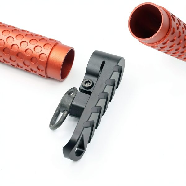 30mm 360° ARP Buffer Tube Aluminum Fastener Adapter by LYHgogo Black-3